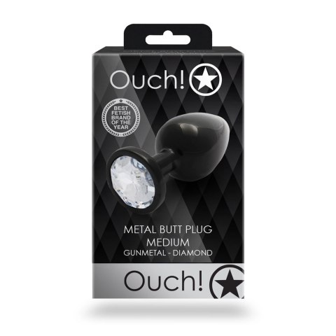 Ouch! - Metalowy korek analny - Okragły - Średni Ouch! - Metalowy korek analny - Okragły - Średni