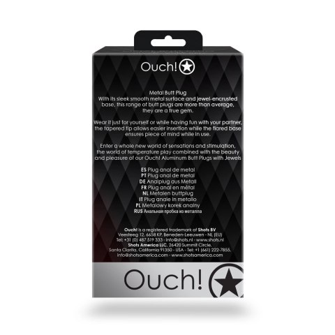 Ouch! - Metalowy korek analny - Serce - Duży Ouch! - Metalowy korek analny - Serce - Duży