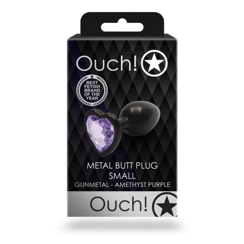 Ouch! - Metalowy korek analny - Serce - Mały Ouch! - Metalowy korek analny - Serce - Mały