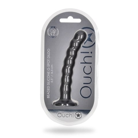 Ouch! - Silikonowe dildo G-Spot z koralikami - 16,5 cm Ouch! - Silikonowe dildo G-Spot z koralikami - 16,5 cm
