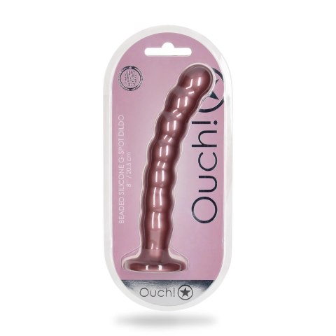 Ouch! - Silikonowe dildo G-Spot z koralikami - 20,5 cm Ouch! - Silikonowe dildo G-Spot z koralikami - 20,5 cm