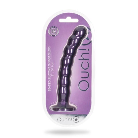 Ouch! - Silikonowe dildo G-Spot z koralikami - 20,5 cm Ouch! - Silikonowe dildo G-Spot z koralikami - 20,5 cm