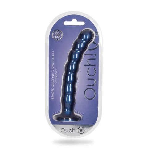 Ouch! - Silikonowe dildo G-Spot z koralikami - 20,5 cm Ouch! - Silikonowe dildo G-Spot z koralikami - 20,5 cm