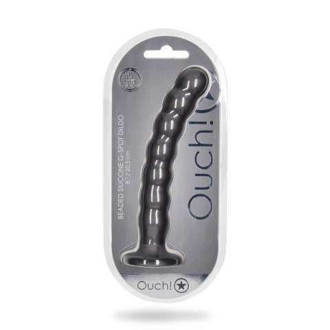Ouch! - Silikonowe dildo G-Spot z koralikami - 20,5 cm Ouch! - Silikonowe dildo G-Spot z koralikami - 20,5 cm