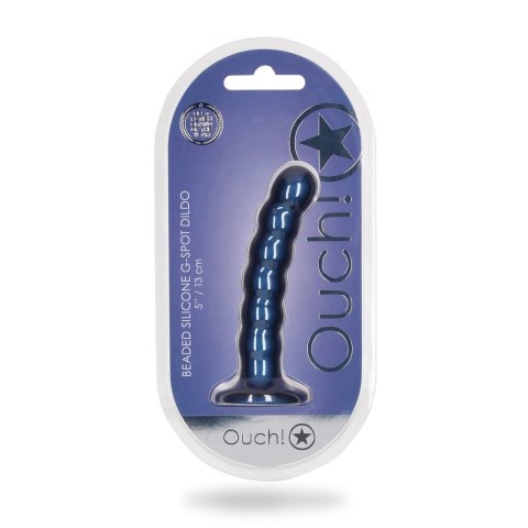 Ouch! - Silikonowe dildo z koralikami - 13 cm Ouch! - Silikonowe dildo z koralikami - 13 cm