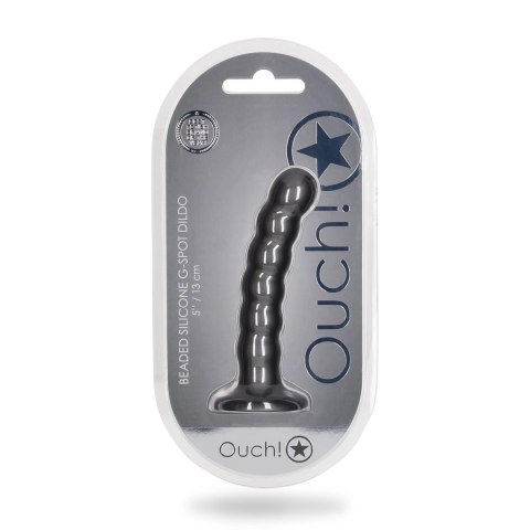 Ouch! - Silikonowe dildo z koralikami - 13 cm Ouch! - Silikonowe dildo z koralikami - 13 cm