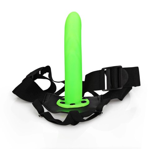 Ouch! - Świecące w ciemności dildo na pasku z wypustkami - 20 cm Ouch! - Świecące w ciemności dildo na pasku z wypustkami - 20 cm