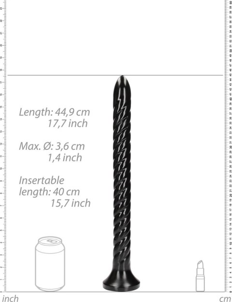 Ouch! - Wąż analny drobno - prążkowany - 20''/40 cm Ouch! - Wąż analny drobno - prążkowany - 20''/40 cm