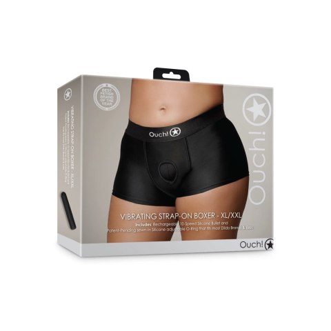Ouch! - Wibrujące bokserki z paskiem - XL/XXL Ouch! - Wibrujące bokserki z paskiem - XL/XXL
