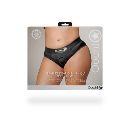 Ouch! - Wibrujące majtki z wysokim stanem - XL/XXL Ouch! - Wibrujące majtki z wysokim stanem - XL/XXL