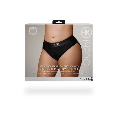 Ouch! - Wibrujące stringi z odpinanymi paskami na pośladki - XL/XXL Ouch! - Wibrujące stringi z odpinanymi paskami na pośladki - XL/XXL