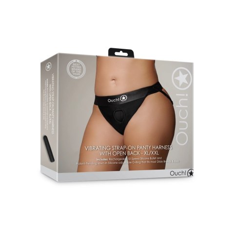 Ouch! - Wibrujący pasek na majtki z otwartym tyłem - XL/XXL Ouch! - Wibrujący pasek na majtki z otwartym tyłem - XL/XXL