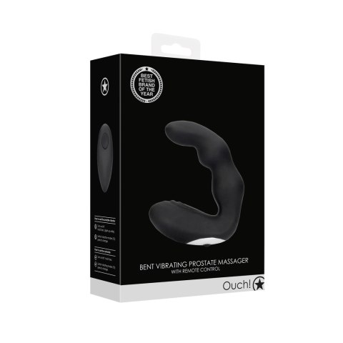 Ouch! - Wygięty wibrujący masażer prostaty z pilotem Ouch! - Wygięty wibrujący masażer prostaty z pilotem