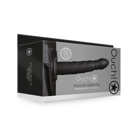 Ouch! - Zakręcone wypustki - Dildo na pasku - 20 cm Ouch! - Zakręcone wypustki - Dildo na pasku - 20 cm