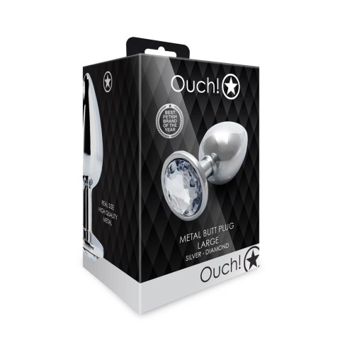 Ouch! - Metalowy korek analny - Okąrgły - Duży Ouch! - Metalowy korek analny - Okąrgły - Duży