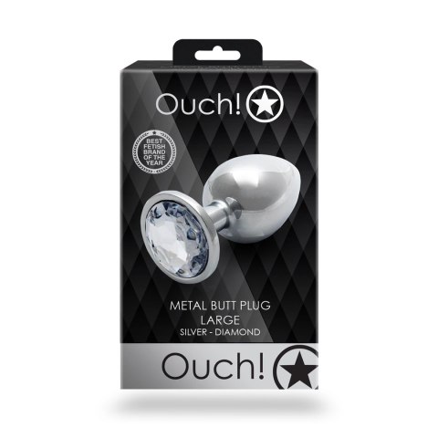Ouch! - Metalowy korek analny - Okąrgły - Duży Ouch! - Metalowy korek analny - Okąrgły - Duży