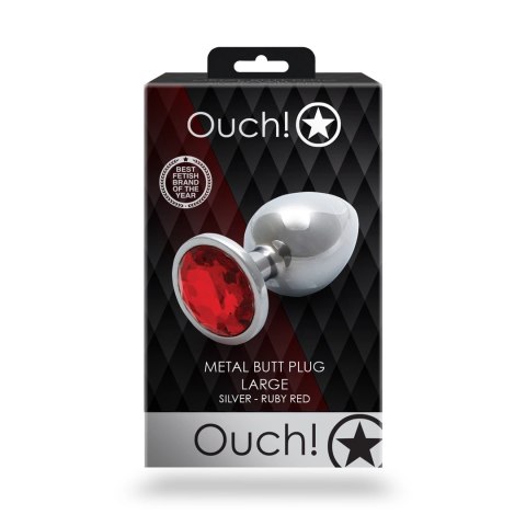 Ouch! - Metalowy korek analny - Okąrgły - Duży Ouch! - Metalowy korek analny - Okąrgły - Duży