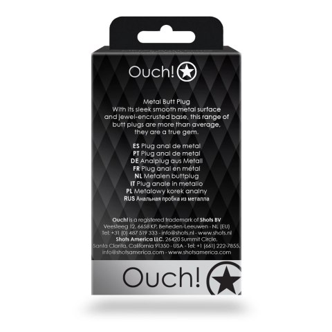 Ouch! - Metalowy korek analny - Okąrgły - Mały Ouch! - Metalowy korek analny - Okąrgły - Mały