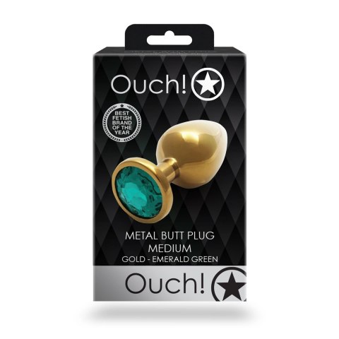 Ouch! - Metalowy korek analny - Okragły - Średni Ouch! - Metalowy korek analny - Okragły - Średni