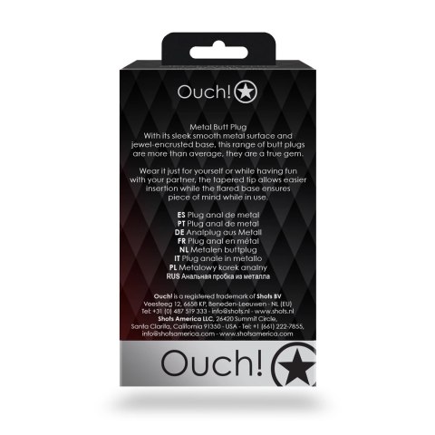 Ouch! - Metalowy korek analny - Okragły - Średni Ouch! - Metalowy korek analny - Okragły - Średni