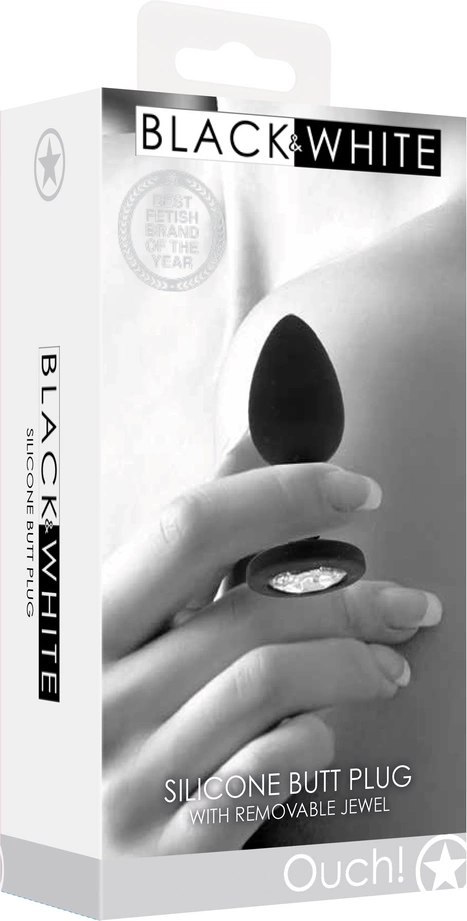 Ouch! - Silikonowy korek analny z ozdobną biżuterią Ouch! - Silikonowy korek analny z ozdobną biżuterią