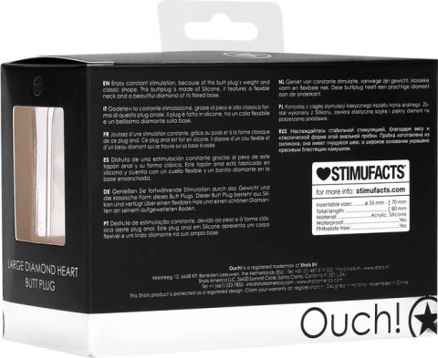 Ouch! - Korek analny z diamentem - duży Ouch! - Korek analny z diamentem - duży