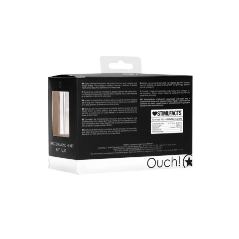 Ouch! - Korek analny z diamentem - duży Ouch! - Korek analny z diamentem - duży