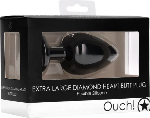Ouch! - Potężny korek analny z diamentem - bardzo duży Ouch! - Potężny korek analny z diamentem - bardzo duży