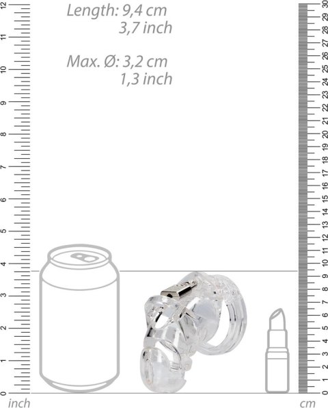Klatka na penisa transparentna - Chastity 9,5 cm Klatka na penisa transparentna - Chastity 9,5 cm