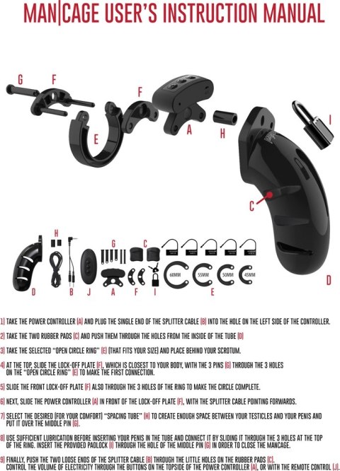 Klatka na penisa z pierścieniami 11,5 cm - Chastity Cock Klatka na penisa z pierścieniami 11,5 cm - Chastity Cock