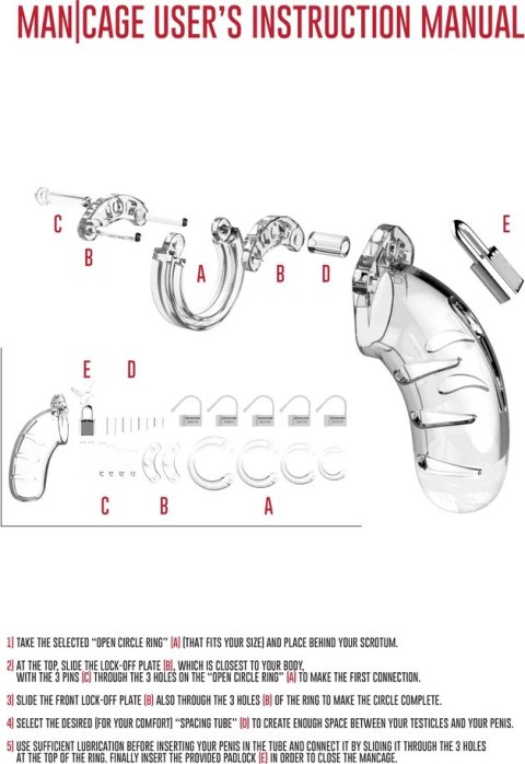 Klatka na penisa z pierścieniami 6,5 cm - Chastity Cock Klatka na penisa z pierścieniami 6,5 cm - Chastity Cock