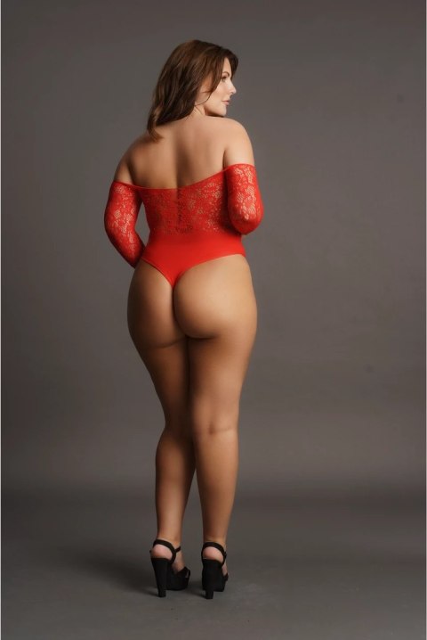 Le desir - Body z rękawami 3/4 z otwartym kroczem Plus Size Le desir - Body z rękawami 3/4 z otwartym kroczem Plus Size