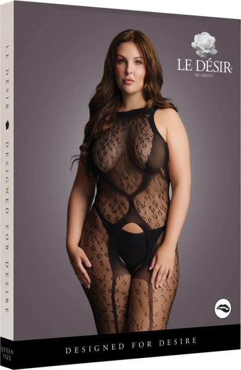 Le desir - Bodystocking Leopard z otwartym kroczem Plus Size Le desir - Bodystocking Leopard z otwartym kroczem Plus Size
