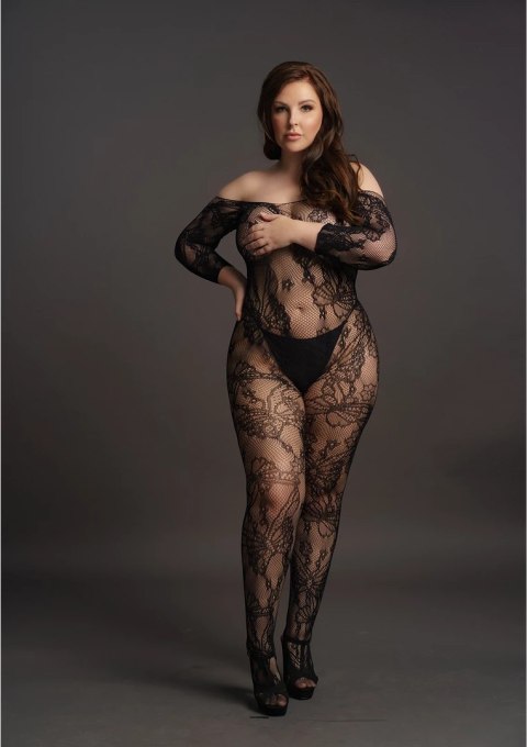 Le desir - Koronkowe bodystocking z otwartym kroczem Plus Size Le desir - Koronkowe bodystocking z otwartym kroczem Plus Size