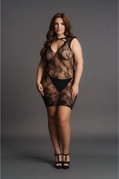Le desir - Sukienka mini z wysokim dekoltem Plus Size Le desir - Sukienka mini z wysokim dekoltem Plus Size