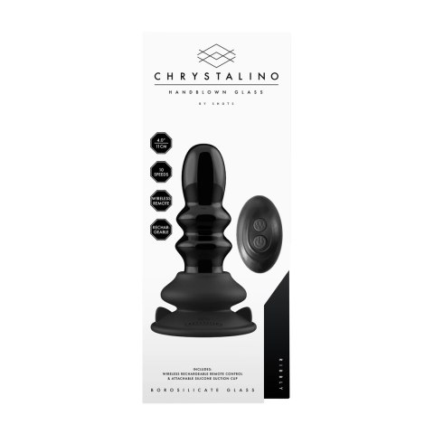 Christalino by shots - Wibrator - szklany korek analny z przyssawką Ribbly Christalino by shots - Wibrator - szklany korek analny z przyssawką Ribbly
