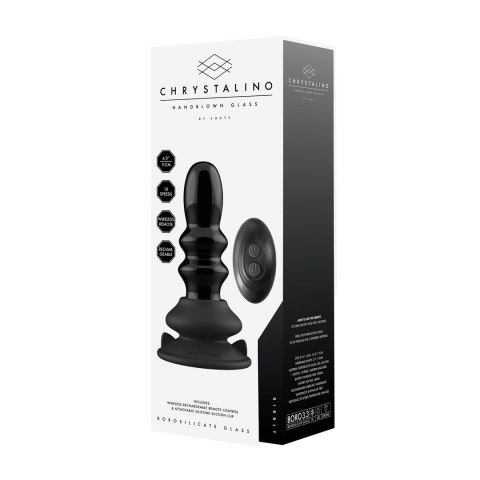 Christalino by shots - Wibrator - szklany korek analny z przyssawką Ribbly Christalino by shots - Wibrator - szklany korek analny z przyssawką Ribbly