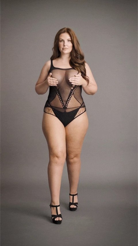 Le desir - Body z maskującymi bokami Plus Size Le desir - Body z maskującymi bokami Plus Size