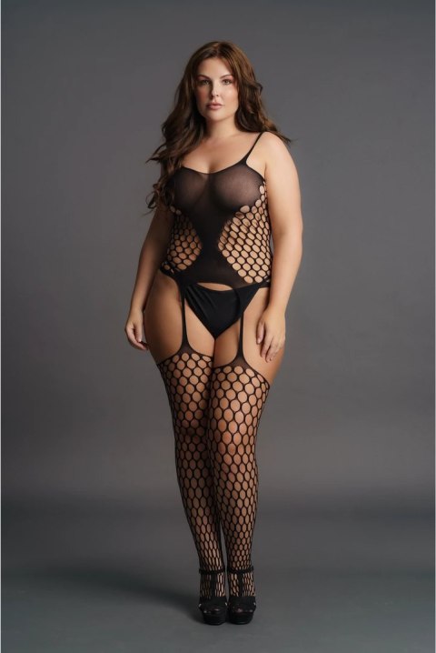 Le desir - Bodystocking z dużym wzorem Plus Size Le desir - Bodystocking z dużym wzorem Plus Size