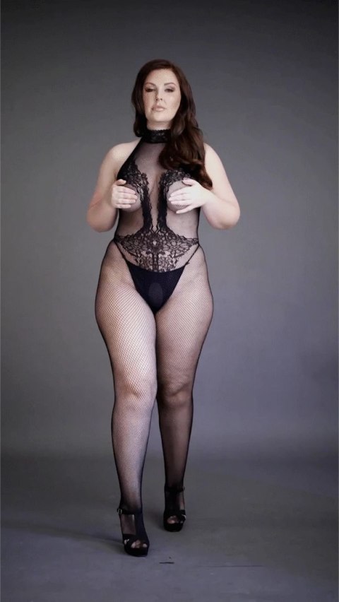 Le desir - Bodystocking z kabaretką Plus Size Le desir - Bodystocking z kabaretką Plus Size