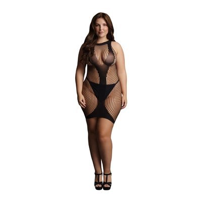 Le desir - Mini sukienka z dekoltem w kształcie litery V Plus Size Le desir - Mini sukienka z dekoltem w kształcie litery V Plus Size