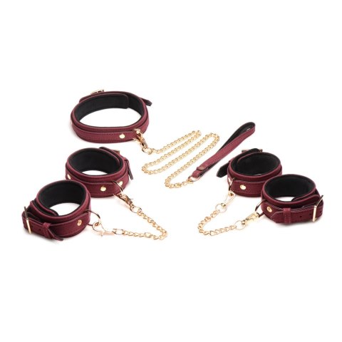 XR Brands - 6-częściowy, aksamitny zestaw bondage XR Brands - 6-częściowy, aksamitny zestaw bondage