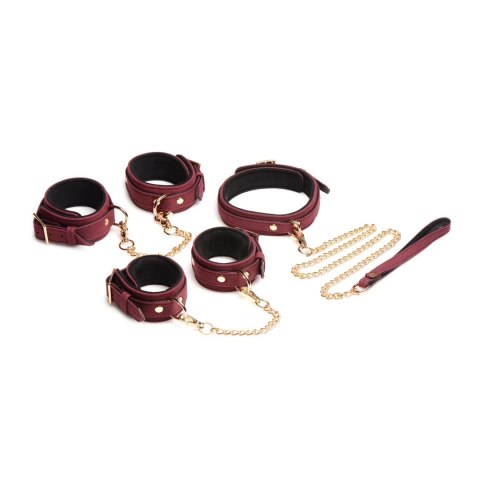 XR Brands - 6-częściowy, aksamitny zestaw bondage XR Brands - 6-częściowy, aksamitny zestaw bondage