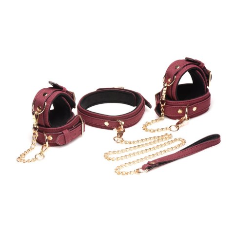 XR Brands - 6-częściowy, aksamitny zestaw bondage XR Brands - 6-częściowy, aksamitny zestaw bondage