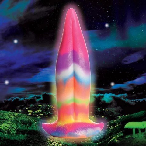 XR Brands - Silikonowe dildo świecące w ciemności - kucyk tęczowy XR Brands - Silikonowe dildo świecące w ciemności - kucyk tęczowy
