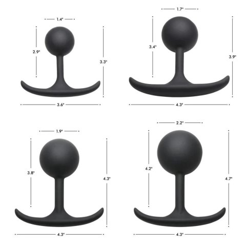 XR Brands - Silikonowy korek analny okrągły 3,9 cm XR Brands - Silikonowy korek analny okrągły 3,9 cm