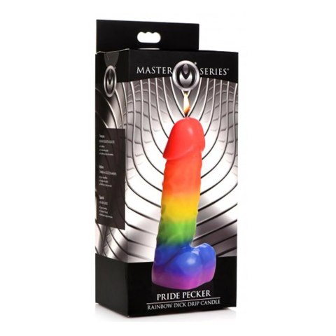 XR Brands - Świeca kapiąca - tęczowy penis XR Brands - Świeca kapiąca - tęczowy penis