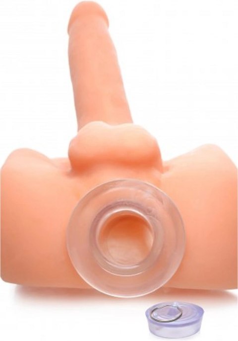 XR Brands - Przezroczysty, wydrążony dildo analne z zatyczką - bardzo duże XR Brands - Przezroczysty, wydrążony dildo analne z zatyczką - bardzo duże
