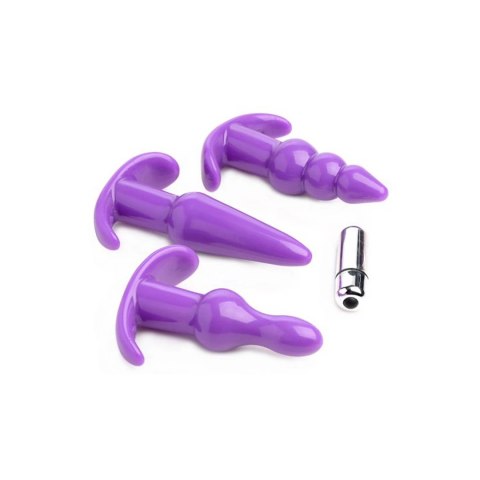 XR Brands - Zestaw 4 wibrujących korków analnych XR Brands - Zestaw 4 wibrujących korków analnych