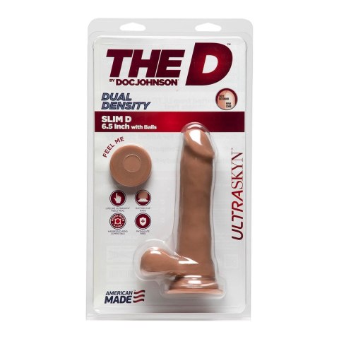 Doc Johnson - Realistyczne dildo z jądrami Slim D 15 cm Doc Johnson - Realistyczne dildo z jądrami Slim D 15 cm